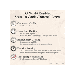 LG Charcoal Countertop Microwave Oven | 28 L | Scan to Cook Wi-Fi Enabled | Black | MJEN286VIW