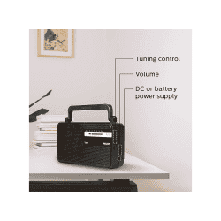 Philips Radio | MW FM Bands | 180mW RMS Sound output | Grey | RL191/94