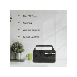 Philips Radio | MW FM Bands | 180mW RMS Sound output | Grey | RL191/94