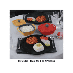 Hawkins Kitchen Gift Pack | 2.25 litre | 3 Pieces Set of Die Cast Square Mini Casseroles for Cooking | Red Yellow Grey | 23DGP