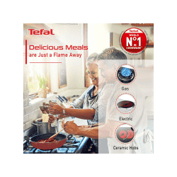 Tefal Simply Chef Non stick Kadai | 28 cm | Aluminium | Rio red | 2100096338