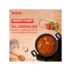 Tefal Simply Chef Non stick Kadai | 28 cm | Aluminium | Rio red | 2100096338