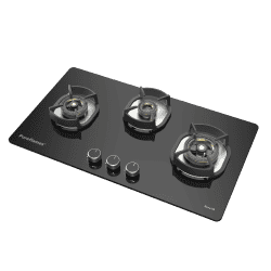 Pureflames Sera 90 Hob | Concealed SS Dip Tray | Black