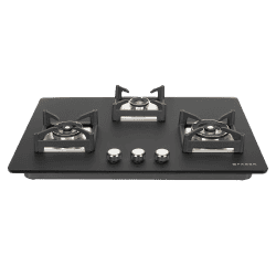 Faber HOB BELLA HT 753 BR AI FFD Automatic Hob | 3 Burner | Glass Top | Black