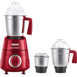 USHA TH800MX3 Thunderbolt Mixer Grinder | 3 jar |  800 W | Red
