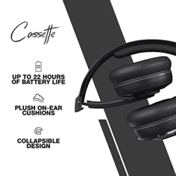 Skullcandy Cassette Wireless On-Ear Headphone with Mic | Black
