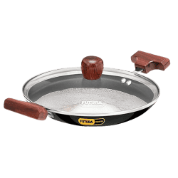 Hawkins Futura Appachatty | Breakfast Pan | Small Kadhai with Glass Lid | 0.9 L | NBFP09G