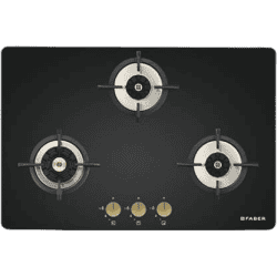 Faber MAXUS HT783 CRS BR CI AI Glass Top Automatic Hob | 3 Burner