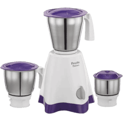 Preethi Crown MG-205 500 W Mixer Grinder with 3 Jars | White/Purple