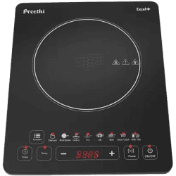 Preethi Excel Plus IC 117 Induction Cooktop | Touch Panel | Black