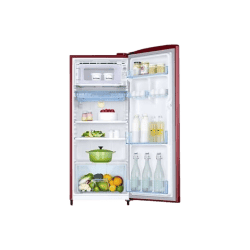 Samsung Single Door Refrigerator |  2 Star | 183 L | Scarlet Red | RR20C11C2RH/HL