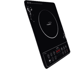 V-Guard VIC 25 Induction Cooktop | 2000 W | Electric Induction Stove with Preset Indian Menu | Temperature Control | Push button | Auto cutoff | Polished Glass