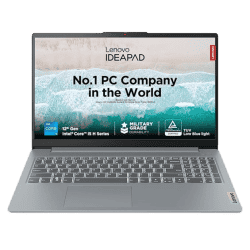 Lenovo IdeaPad Slim 3i  | Intel Core i5 12th Gen 12450H | 16 GB | 512 GB SSD | Arctic Grey | 83ER008GIN