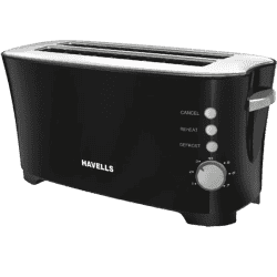 HAVELLS Feasto Pop Up Toaster | 4 Slice | 1350 W | Black