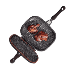 Impex |  RUBY-2824 |  28 cm | Die-Cast Nonstick Aluminium Double Grill Pan | Brown