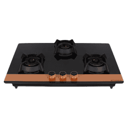 Faber Utopia Pro Toughened Glass Top Automatic Electric Hob | 3 Burner | Black | HT 783 BR CI