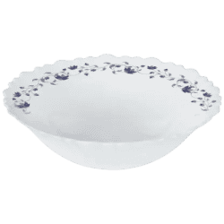 Larah | Borosil |  2Pc Multipurpose Bowl Set | White | Blue