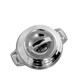 Blueberrys 1500ML Hotpot Casserole Thermoware100% Stainless Steel, Unique Locking System, Keeping Hot for Hours | Silver