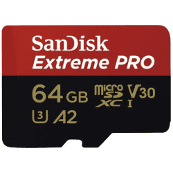 SanDisk Extreme PRO Memory Card With Adapter | 64 GB | 200 MB/s