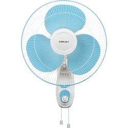 Bajaj Esteem Wall Fan | 3 Blade | 400 mm| Icy Blue & White