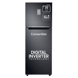 Samsung Digital Inverter Frost-Free Double Door Refrigerator | 236L | 3 Star | Convertible 3 In 1 | Luxe Black | RT28C3733BX/HL