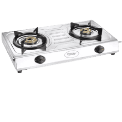 Prestige Prime Stainless Steel Manual Gas Stove | 2 Burner