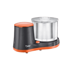 Prestige Wet Grinder | Coconut Scraper | Atta Kneader Attachments | 200 W | Black & Orange | PWG 07 41213