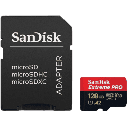 SanDisk Extreme Pro MicroSDHC Memory Card | 200 MB/s | 128 GB | Class 10