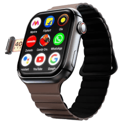 FIRE-BOLTT Dream Wi-Fi+4G SIM Android OS Wristphone | 51.3mm HD Display | In-built GPS | Irish Glam Strap