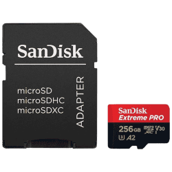 SanDisk Extreme Pro microSDXC UHS I Memory Card | 256 GB | 200 MB/s