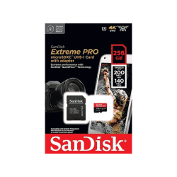 SanDisk Extreme Pro microSDXC UHS I Memory Card | 256 GB | 200 MB/s