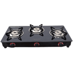 Butterfly Trio Glass Top Manual Gas Stove | 3 Burner