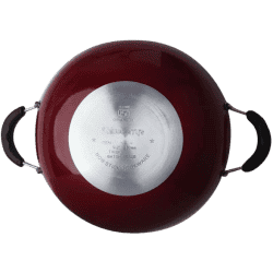 Blueberry’s Premium Nonstick Kadai Tawa Fry Pan Combo | Kitchen Cookware Set Combo with Glass Lid | Red