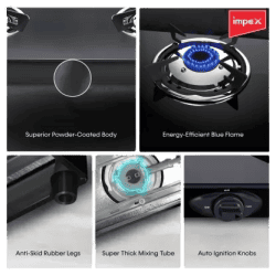 IMPEX Specta 2B Ignite Glass Top | 2 Burner