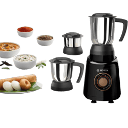 BOSCH TrueMixx Mixer Grinder | 3 Jars | Black & Steel | MGM4634BIN