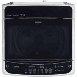 LG 7 Kg Top Load Washing Machine | Smart Inverter Motor | Middle Free Silver | T70SPSF1ZA BSFQEIL