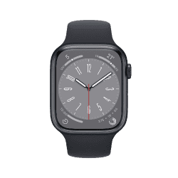 Apple Watch Series 8 Sports Band | 45 mm | Retina LTPO | OLED Display | Midnight Aluminum