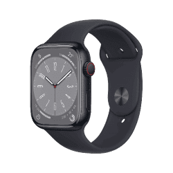 Apple Watch Series 8 Sports Band | 45 mm | Retina LTPO | OLED Display | Midnight Aluminum