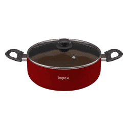 Impex ISP 2810 Non Stick Induction Bottom Biryani Pot with Lid | 28 cm | 6 L | Maroon