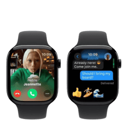 Apple Watch Series 10 | GPS | Cellular | 46mm | M/L | Jet Black Aluminium with Black Sport Band | Jet Black Strap