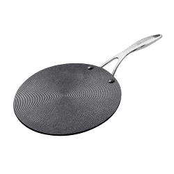MEYER |  Circulon Hard |  26 cm | Anodised Non Stick Aluminium Roti Tawa with Stainless Steel Handle | Black