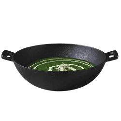 WONDERCHEF Forza Cast-Iron Kadhai  3.35L  | 30 cm | Pre-Seasoned Cookware Induction Friendly