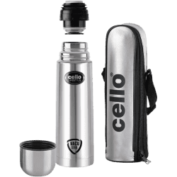cello Lifestyle  Flask | 1000 ml | Thermal Jacket Stainless | Silver