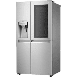 LG 668 L Frost Free Side by Side Refrigerator with with Instaview and Smart ThinQ | WiFi Enabled | Noble Steel | GC-X247CSAV