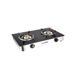 Greenchef NAMO Series Glass Manual Gas Stove | 2 Burners