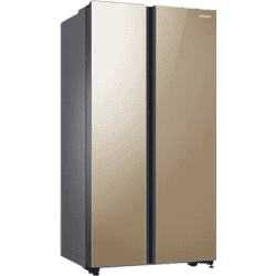 SAMSUNG 700 L Frost Free Side by Side Refrigerator | Sweet Gold | RS72R50114G/TL