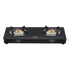 Impex Specta 2B Neo Glass Top | 2 Burner | Black Premium Finish Gas Stove
