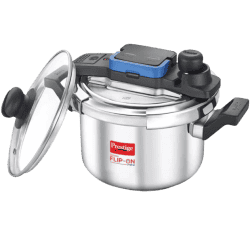 Prestige Svachh FLIP-ON Mini Induction Bottom Pressure Cooker  | 3 L | Stainless Steel