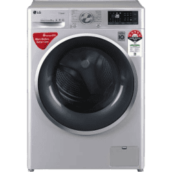 LG 8 kg 5 Star Fully Automatic Front Load with In-built Heater-FHT1408ZWL | Silver