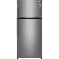 LG 516 L 3 Star Inverter Frost-Free Double Door Refrigerator | GN-H602HLHQ | Platinum silver